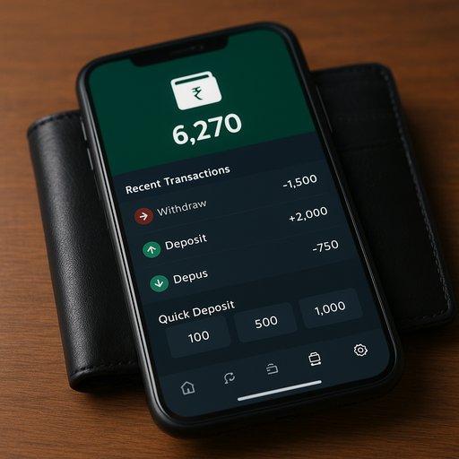 Feature image illustrating a secure wallet with PKR balance, recent transactions, and quick deposit options; the scene reflects trusted, local payment flows for Pakistani users.